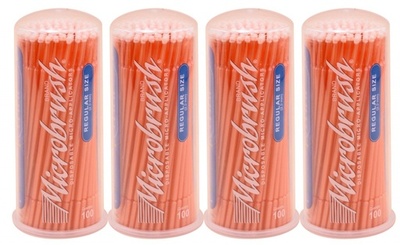Microbrush Tubes Regular Peach 400stk