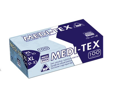 Handschoenen Medi-Tex Pf Xsmall 100stk