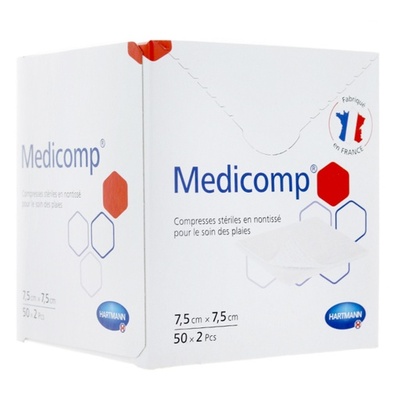 Compressen Medicomp 7.5X7.5 4Pl. 100stk